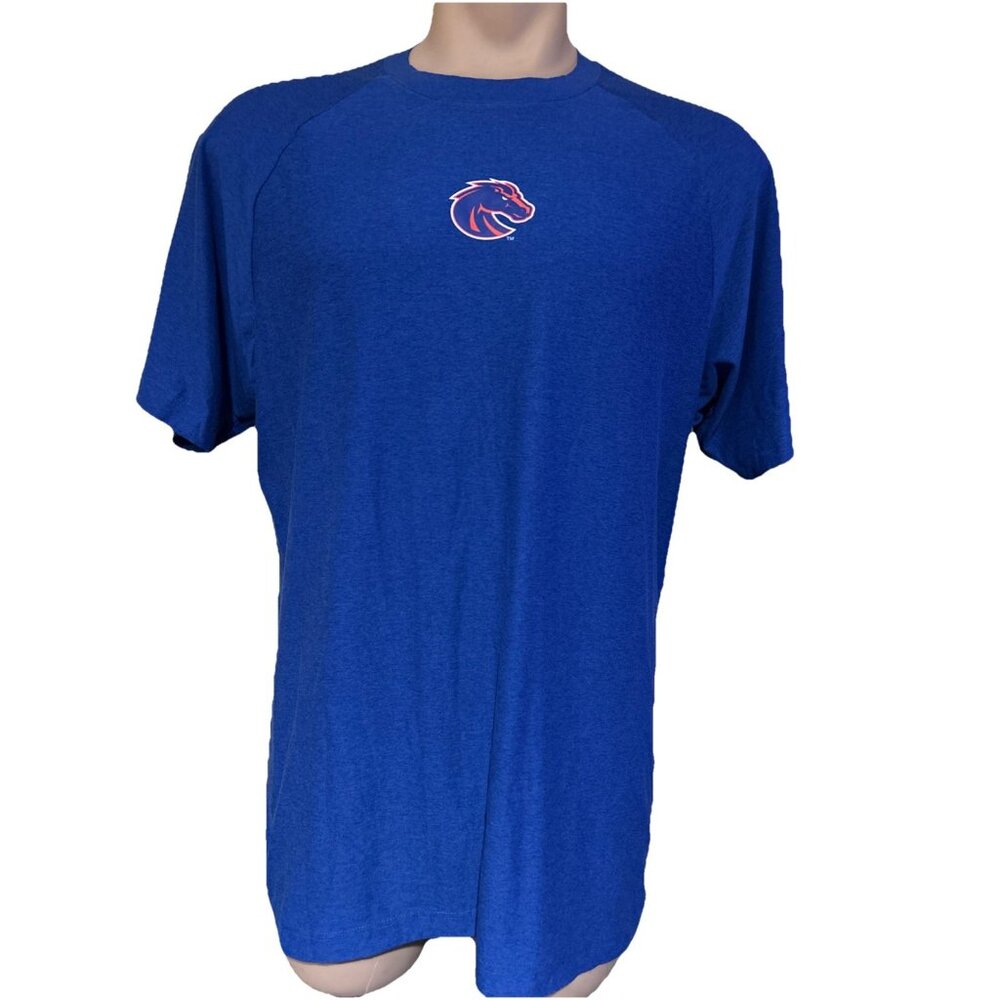 NWT Boise State University Broncos BSU Colosseum Blue Performance Shirt Mens  L